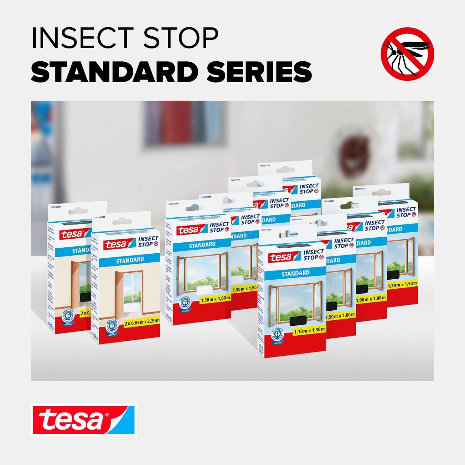 Thumbnail 6 de TESA Insect Stop Hook & Loop STANDARD for Windows: White, 130 cm x 150 cm