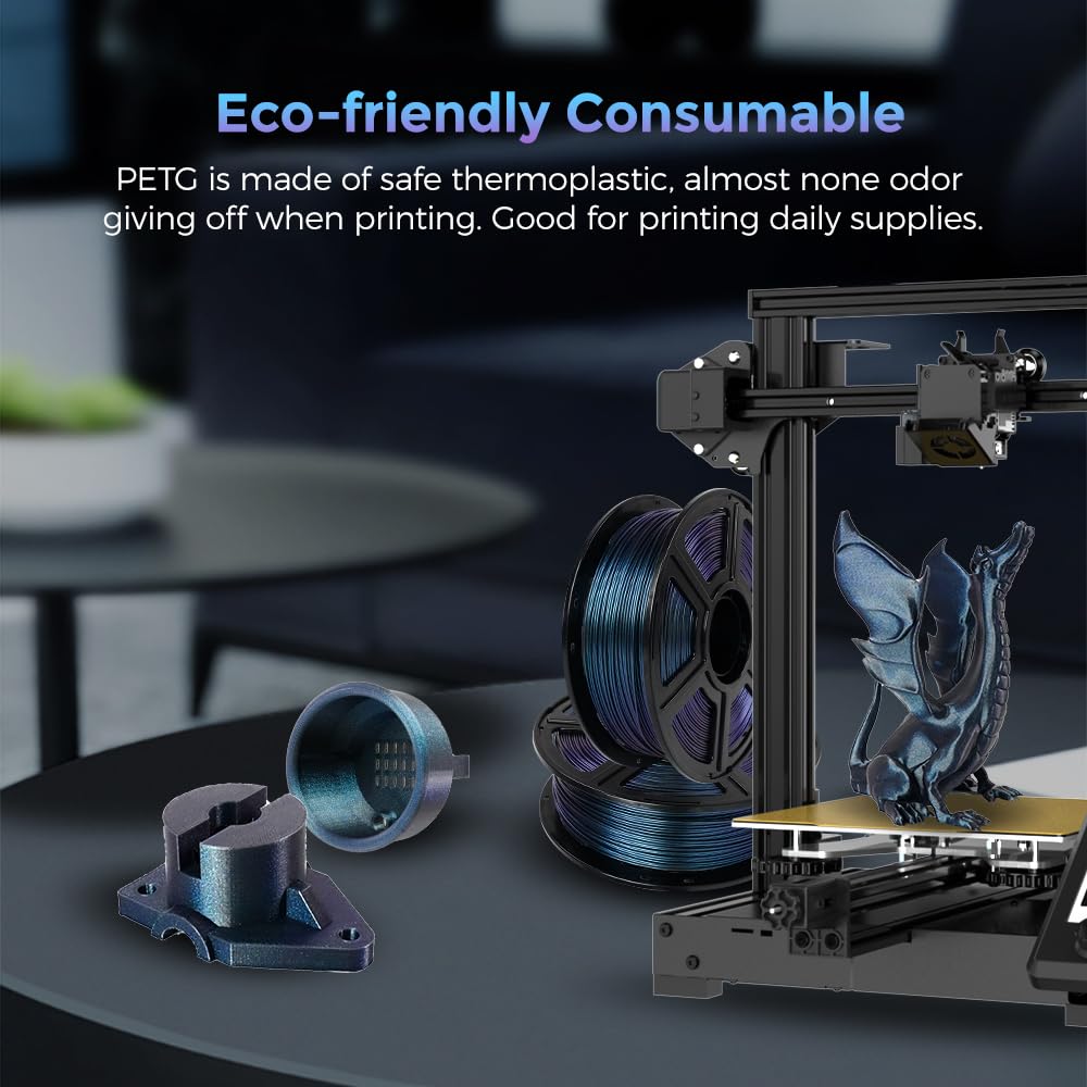 Detalle de FLASHFORGE PETG 1,75 mm — Filament caméléon 1 kg (Burnt Titanium) pour imprimante 3D