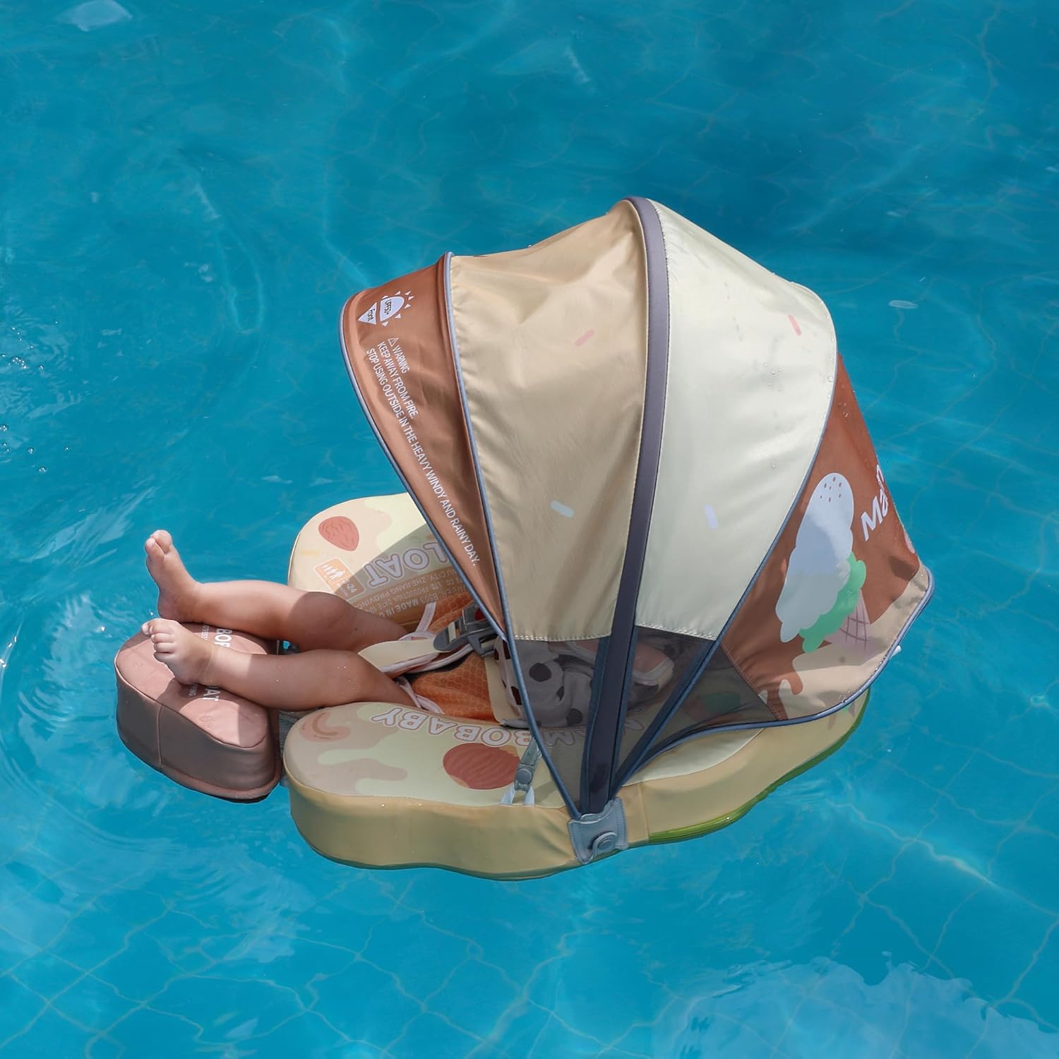 Thumbnail 5 de Mambobaby Float Add Tail Baby/Infant Swim Float with Canopy (Limited Edition Yellow)