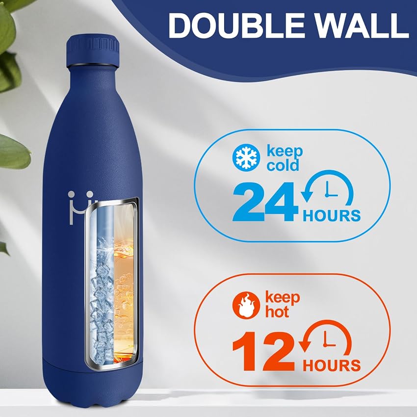 Detalle 1 de Garrafa Térmica 1L botella de acero inoxidable doble pared