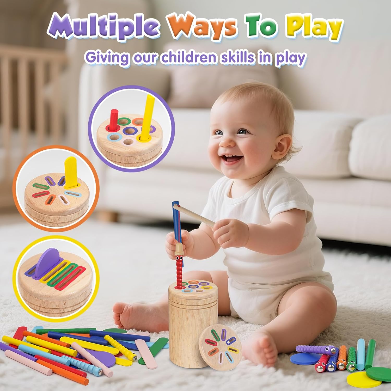 Thumbnail 1 de Haozozo Montessori Spielzeug 4-in-1