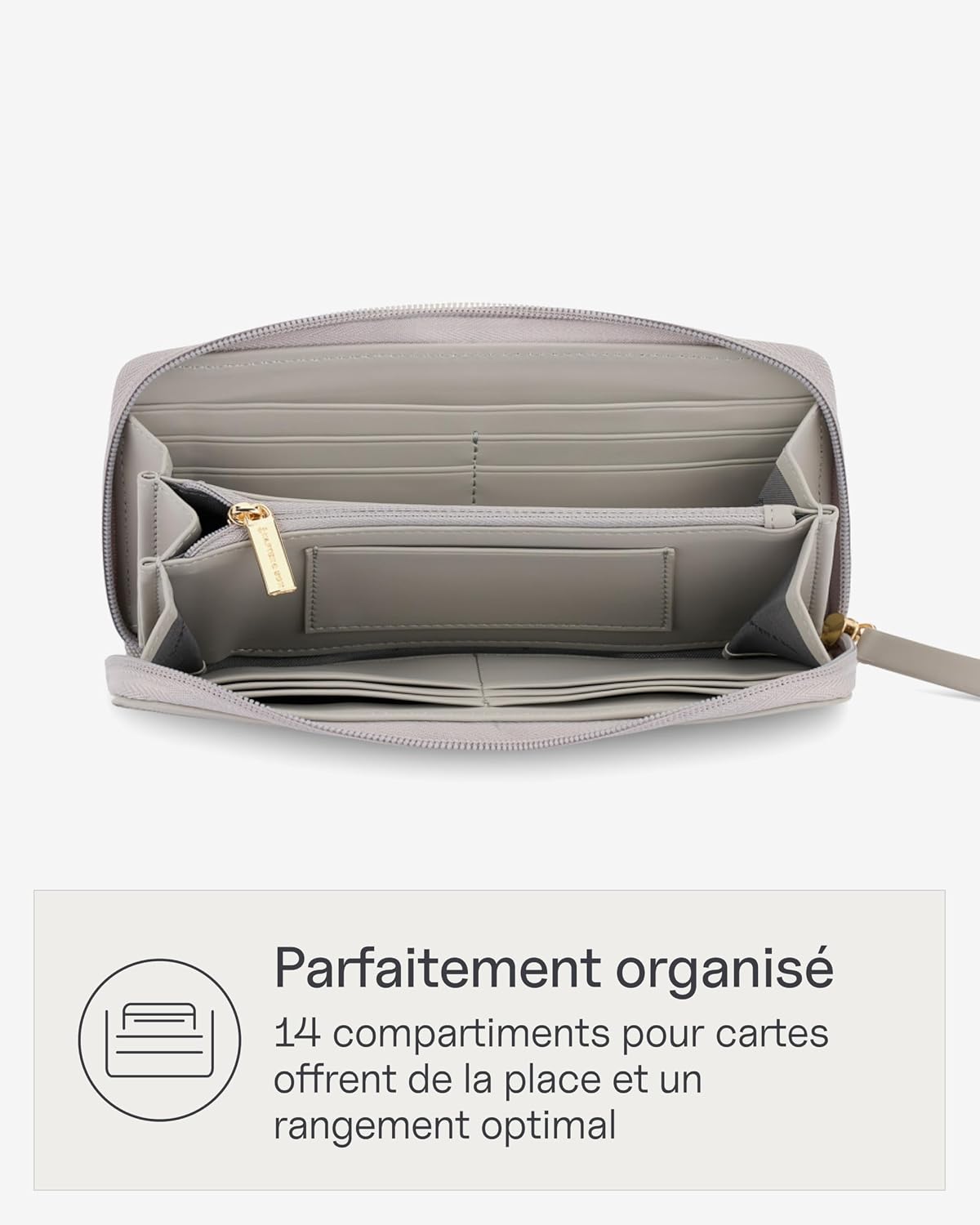 Thumbnail 2 de Kapten & Son Bergen Pro Wallet L Greige : portefeuille minimaliste et sûr
