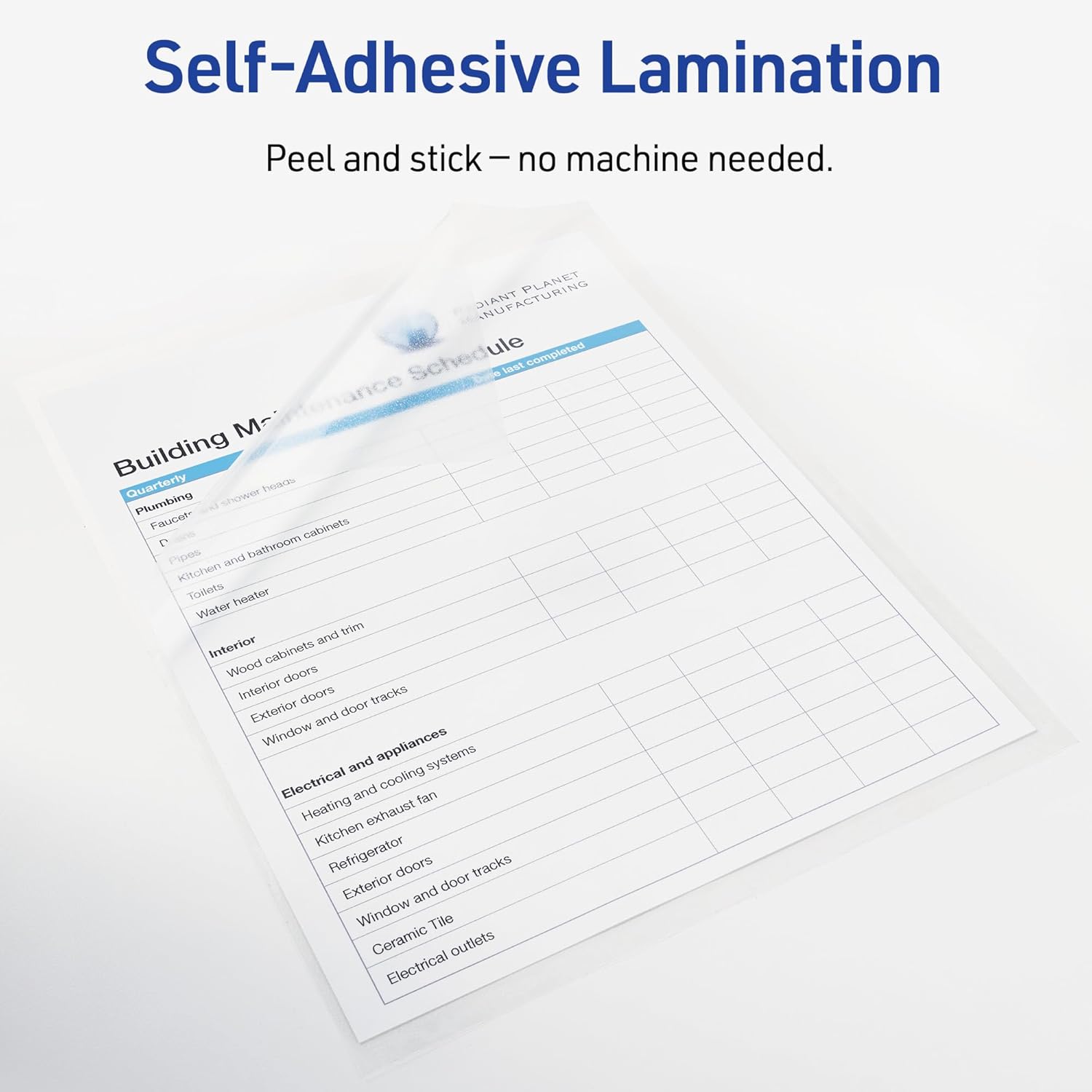 Detalle de Avery 9 x 12 Clear Laminating Sheets 50-Pack