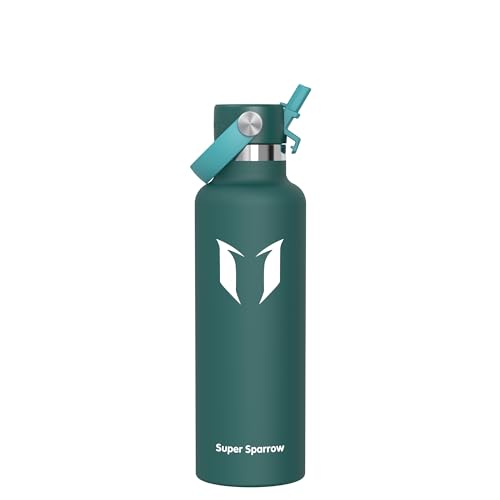 Detalle de Super Sparrow Trinkflasche Edelstahl – Ultraleicht, 750 ml, mit Strohdeckel (BPA-Frei, spülmaschinenfest) – ideal für Sport, Schule und Outdoor