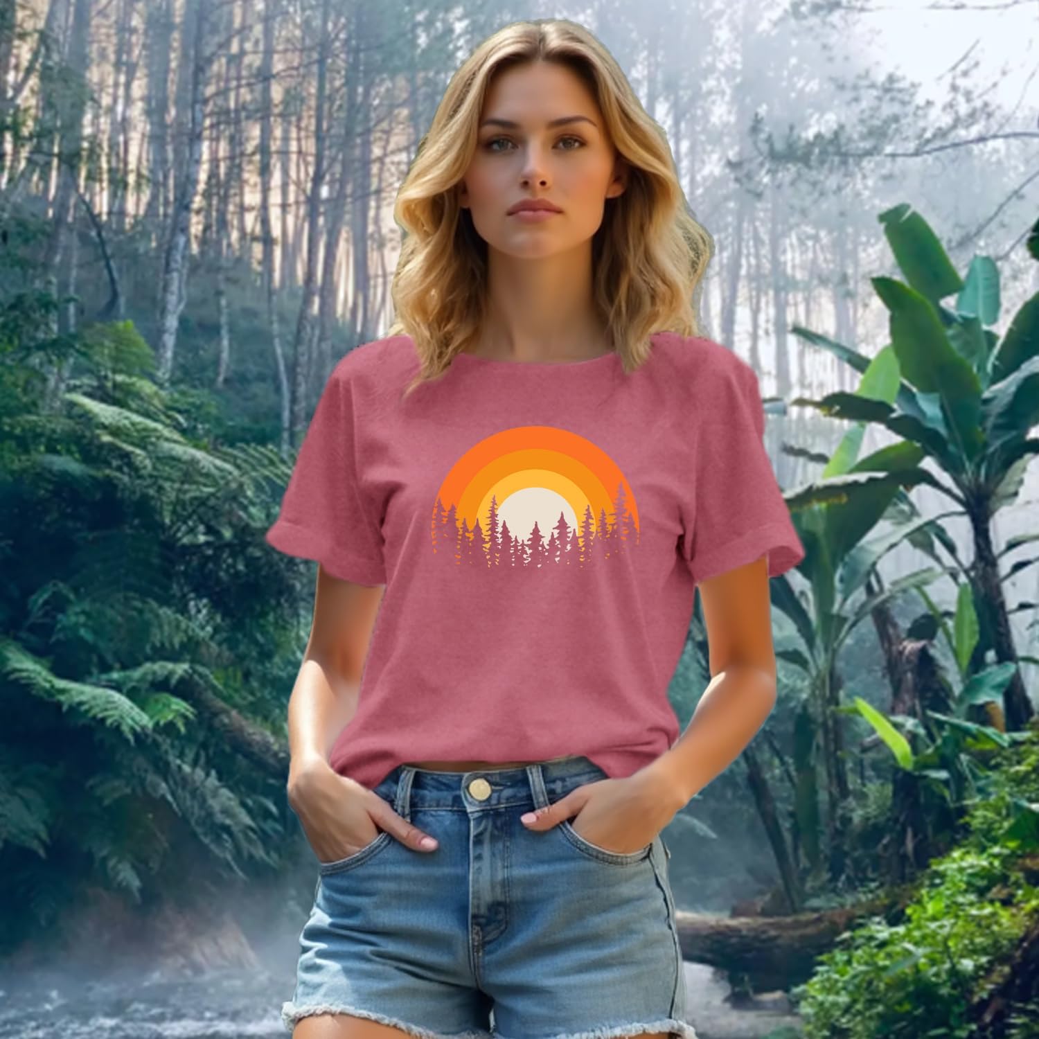 Detalle de Qskall Hiking T Shirt Women 5% elastane
