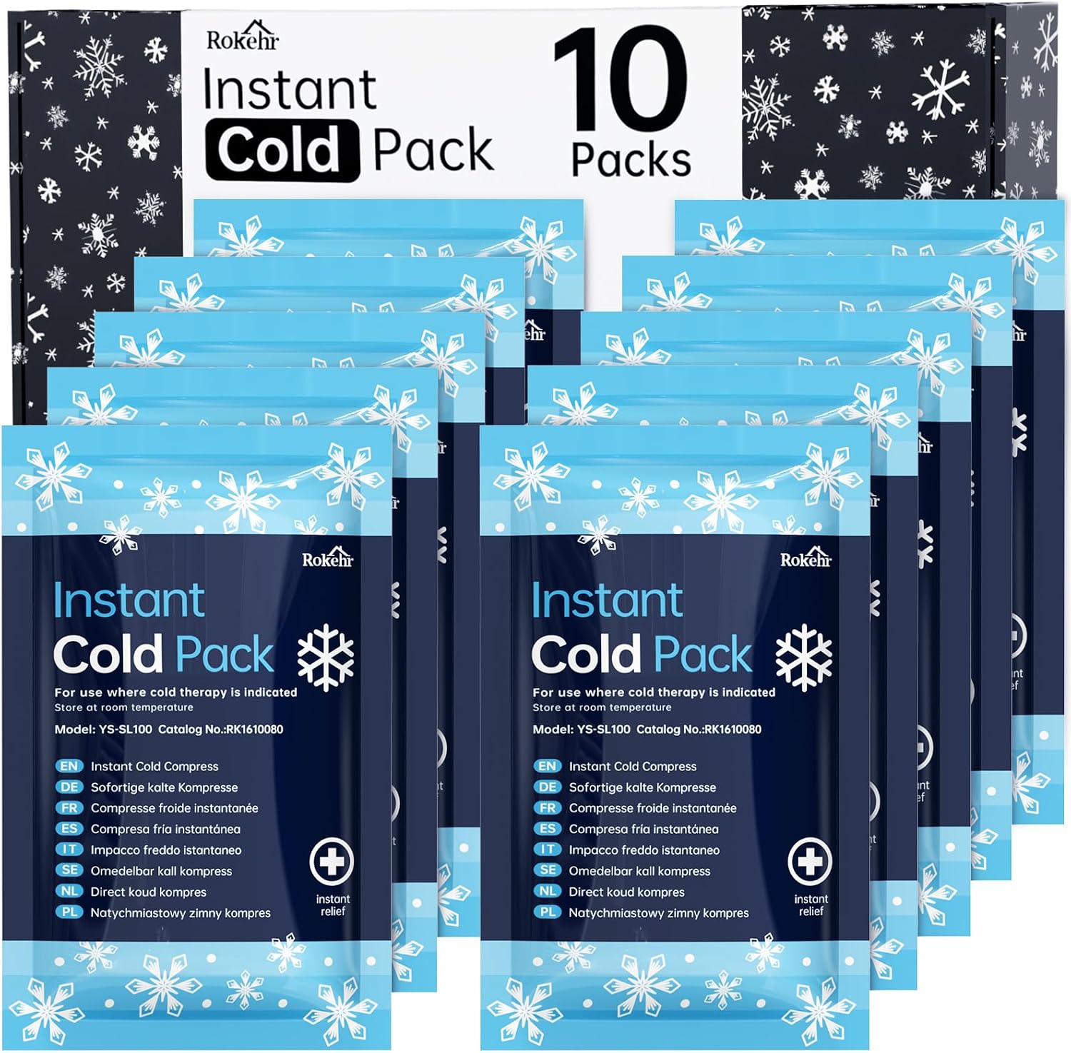 Detalle de Rokehr Sofort-Kälte-Kompresse 10 Stück
