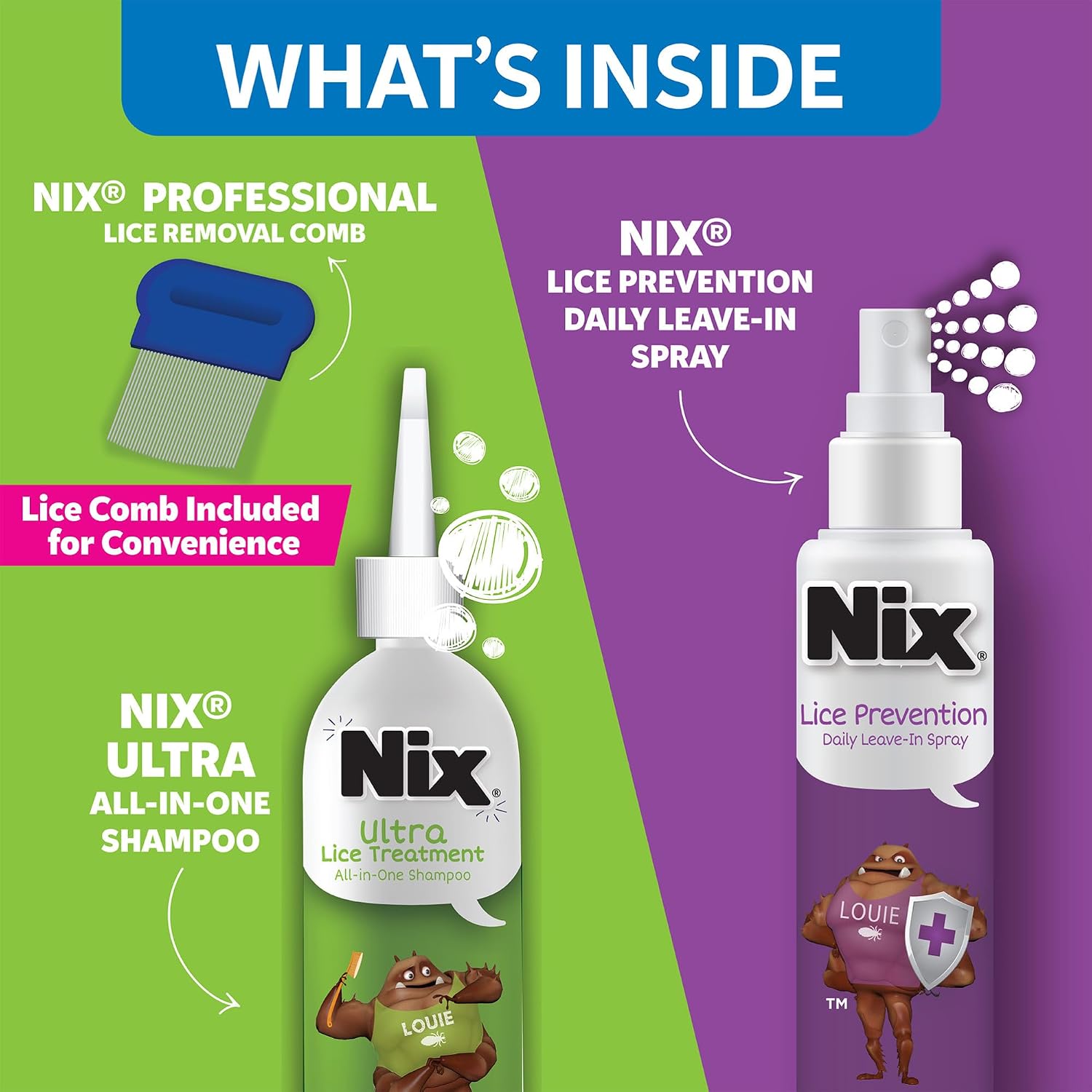 Thumbnail 4 de Nix PR6000490 Lice Treatment Kit with 4 fl oz Shampoo and 6 fl oz Spray