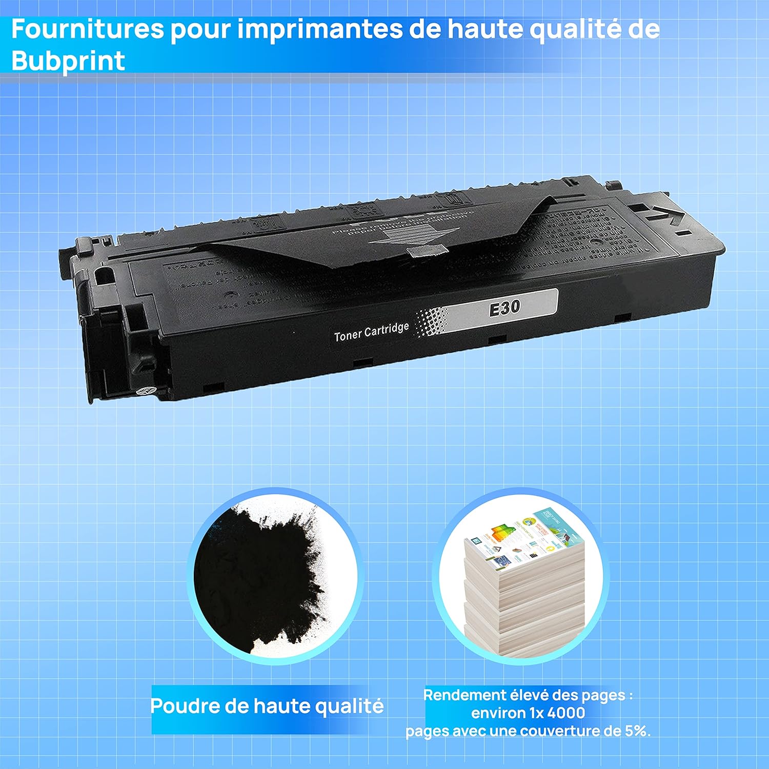 Detalle de Bubprint Cartouche Toner Canon E30 1491A003 ⚙
