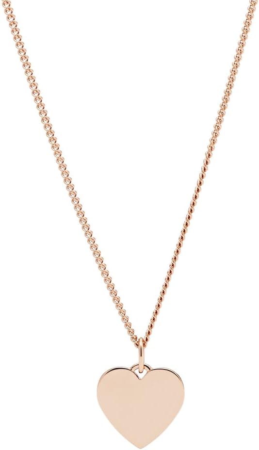 Thumbnail 4 de FOSSIL Collier femme en acier inoxydable doré rose avec pendentif cœur et fermoir mousqueton – 40,6 cm + 5,1 cm