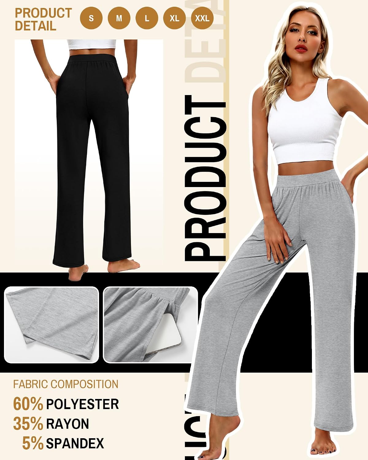 Thumbnail 2 de Huukeay 3 Pack Women's Lounge Pants