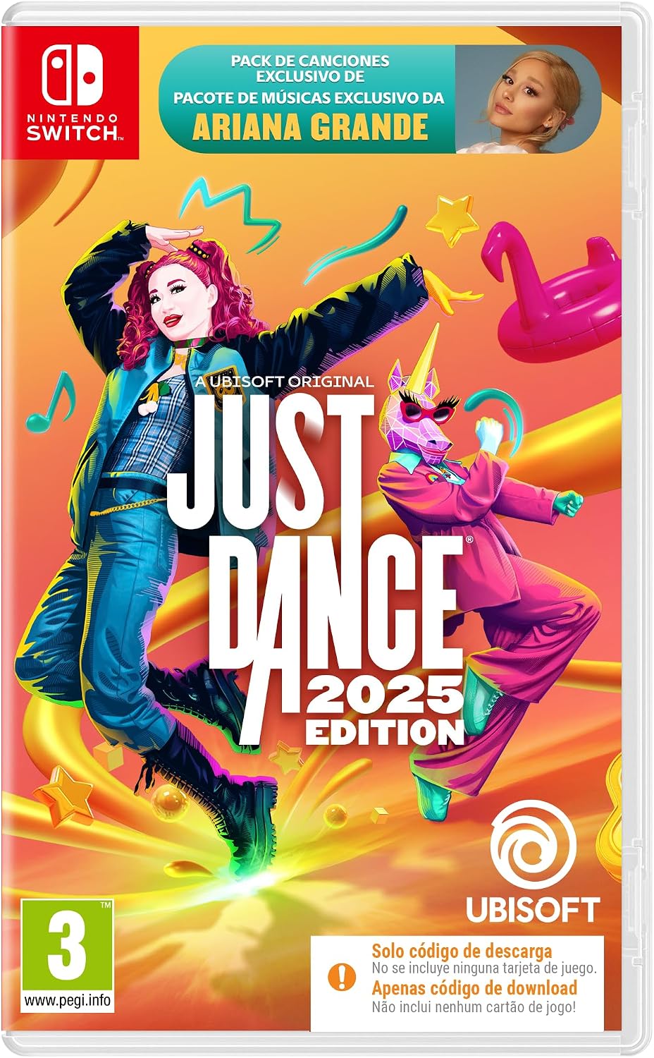 Detalle de Just Dance 2025 juego Switch descarga 40 canciones