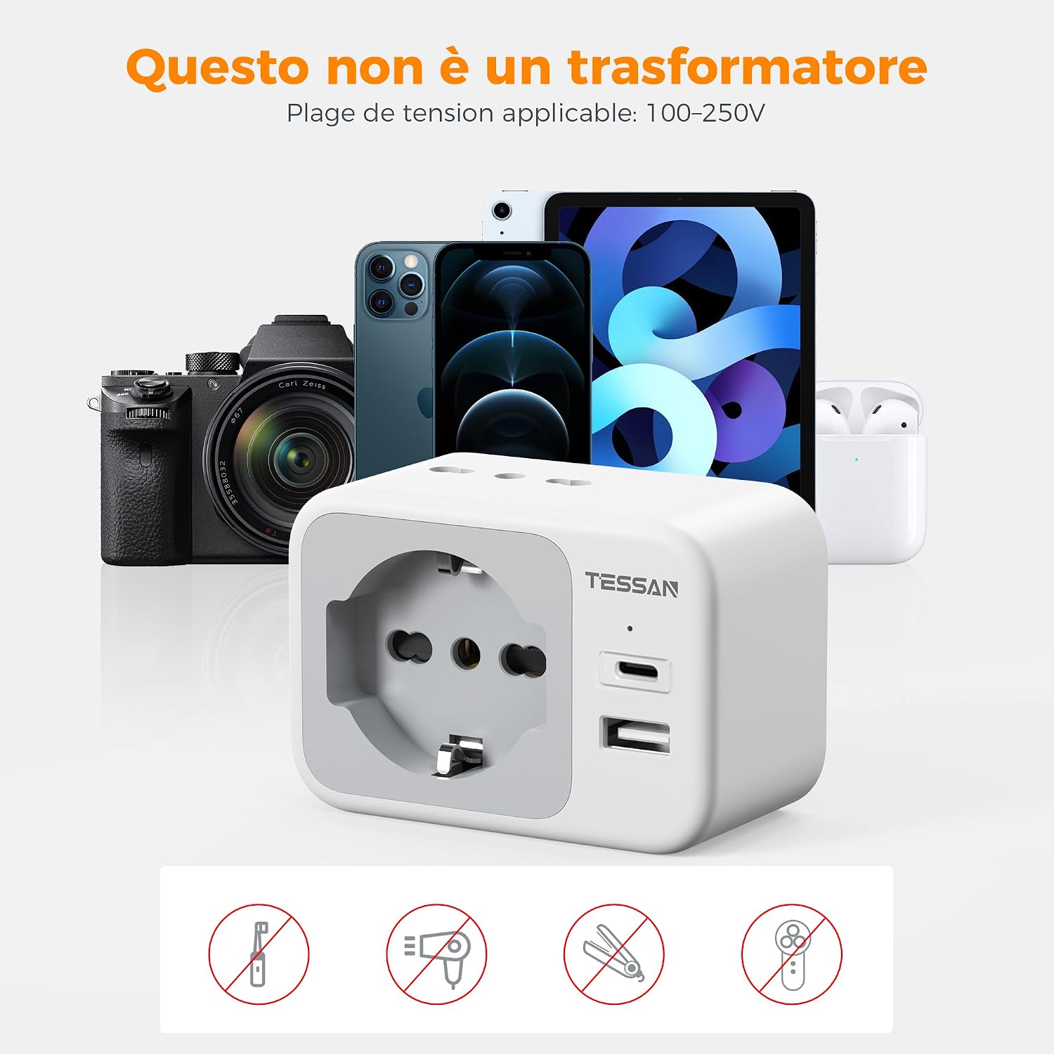 Thumbnail 5 de TESSAN Adattatore Presa Inglese Tipo G 3250 W