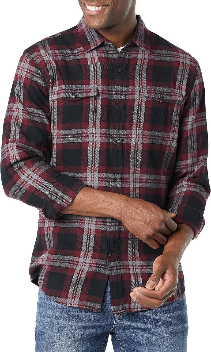 Thumbnail 2 de Amazon Essentials Herren Flanell-Hemdjacke mit Brusttaschen (schmale Passform)