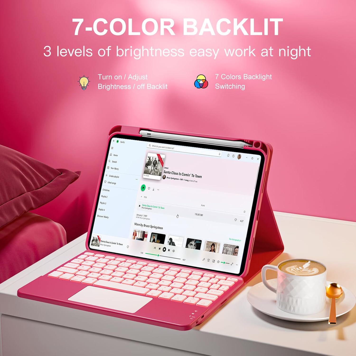 Thumbnail 3 de Vobafe Keyboard Case for iPad 10th Gen (2022, 10.9in) with Detachable Trackpad – Pink