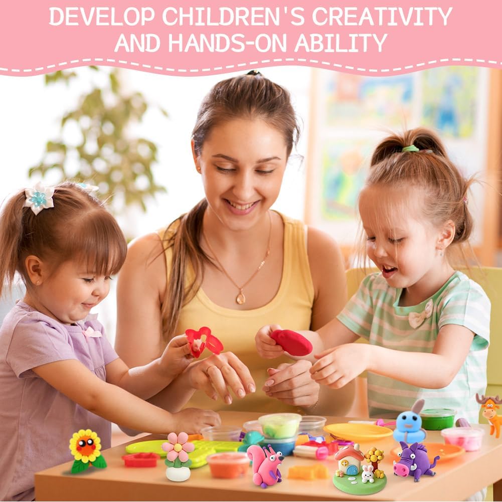 Thumbnail 6 de Ainiv Air Dry Clay 96PC Ultra-Light Modelling Clay Set with 6 Carving Tools