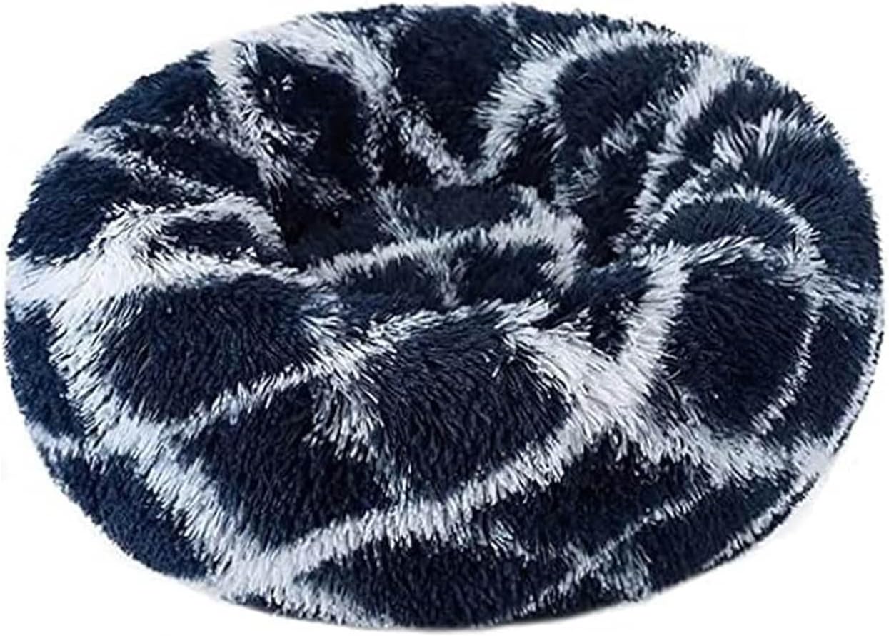 Detalle de jiuzcare 50cm Calming Pet Bed for Small Dogs & Cats – Ultra-soft 4cm long plush donut cushion
