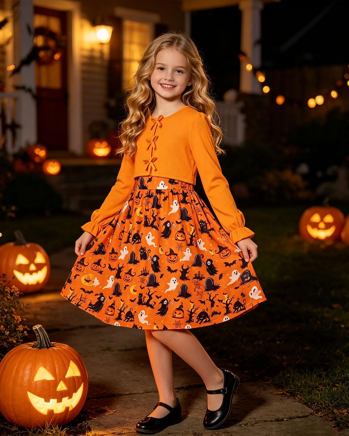 Detalle de Funnycokid Girls Dress Set for Ages 5–12