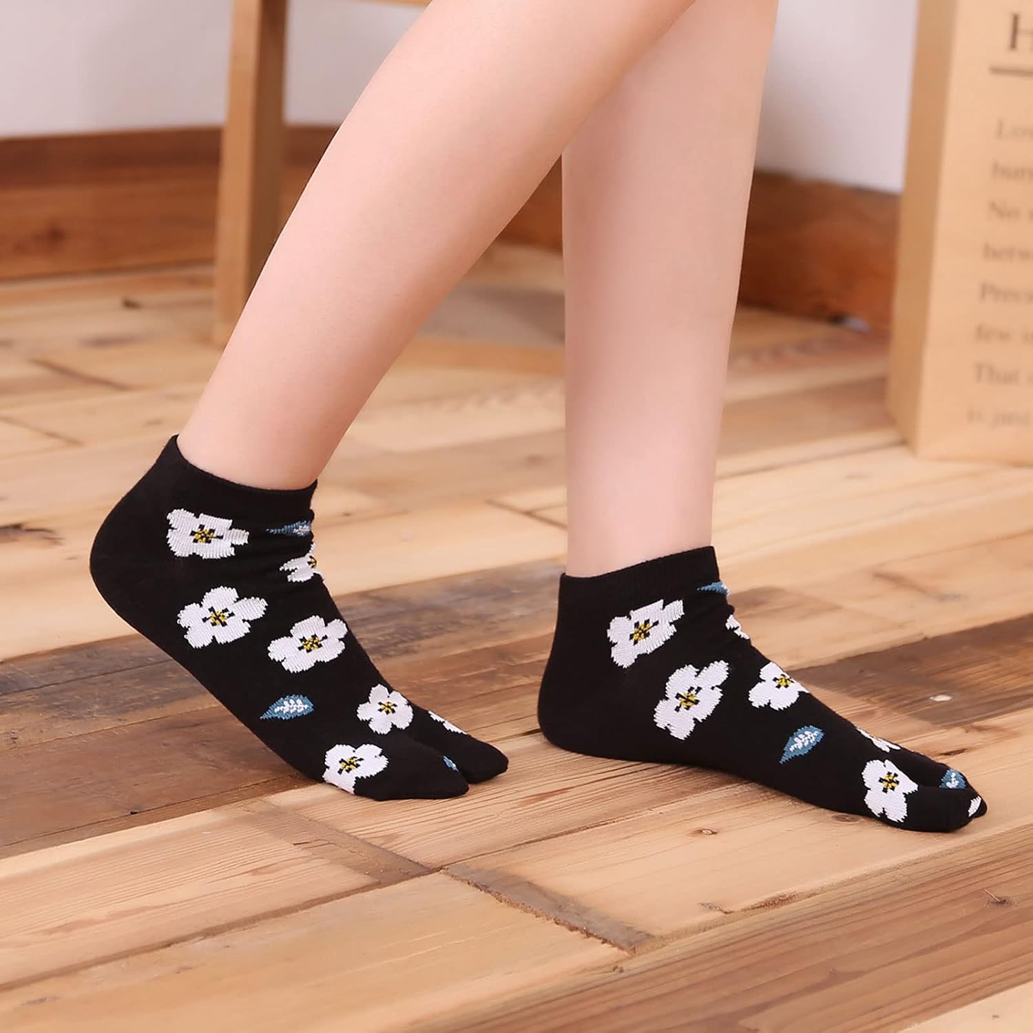 Detalle de PUTUO Chaussettes Tabi 36–41 4 paires