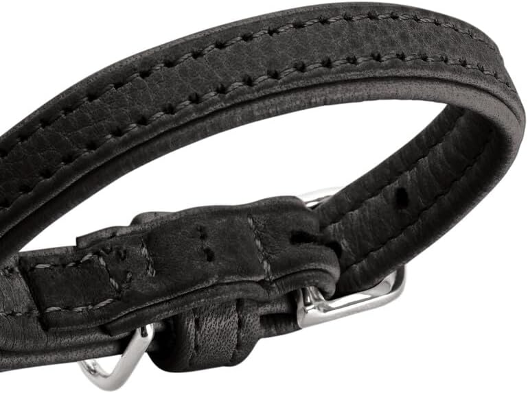 Thumbnail 1 de Hunter Hundehalsband SOHO MINI (21) aus Rindsleder, schwarz – extra leicht für kleine Hunde & Welpen