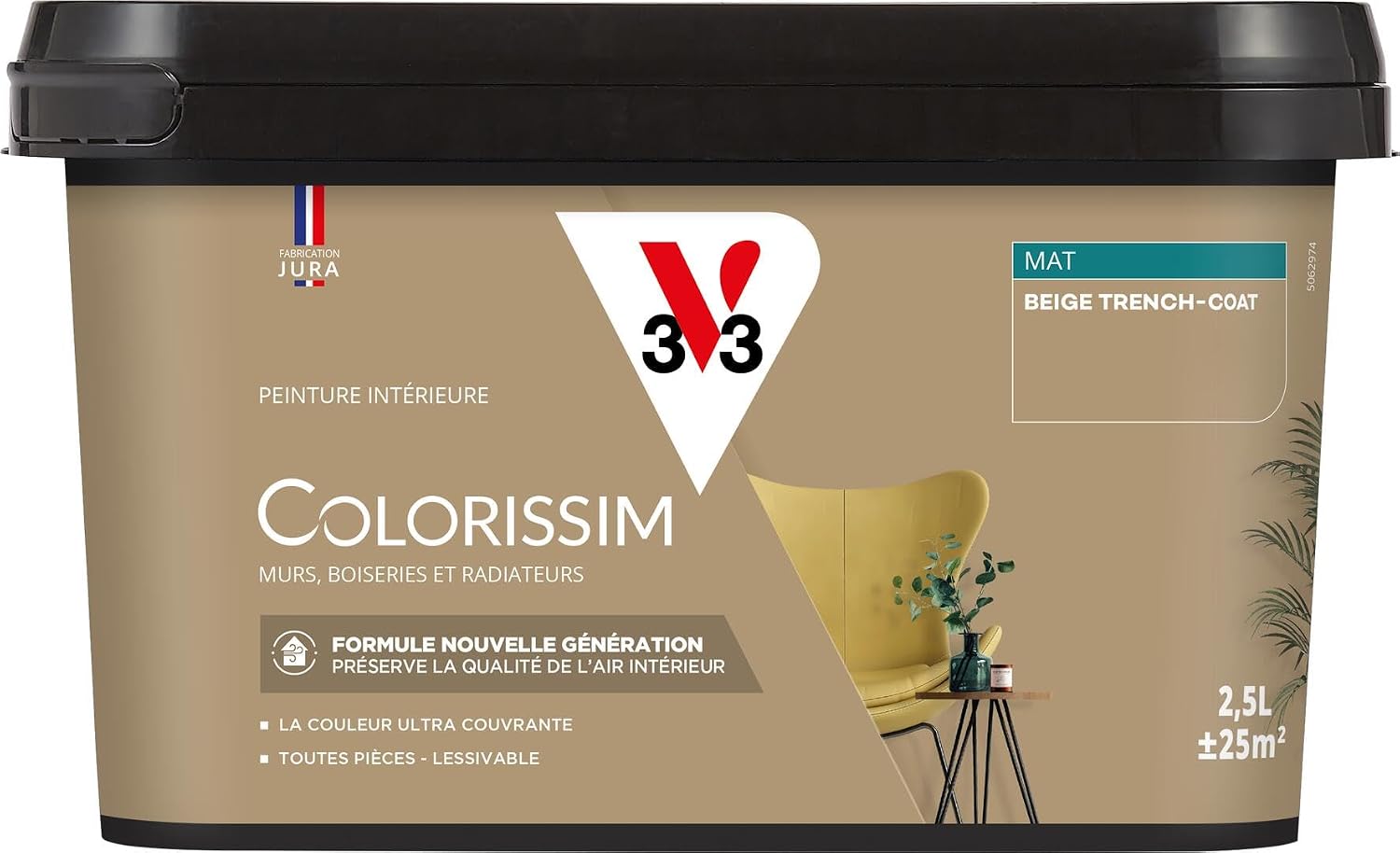 Detalle de V33 Colorissim Bleu nocturne – Peinture multi-supports 2,5 L, fini mat