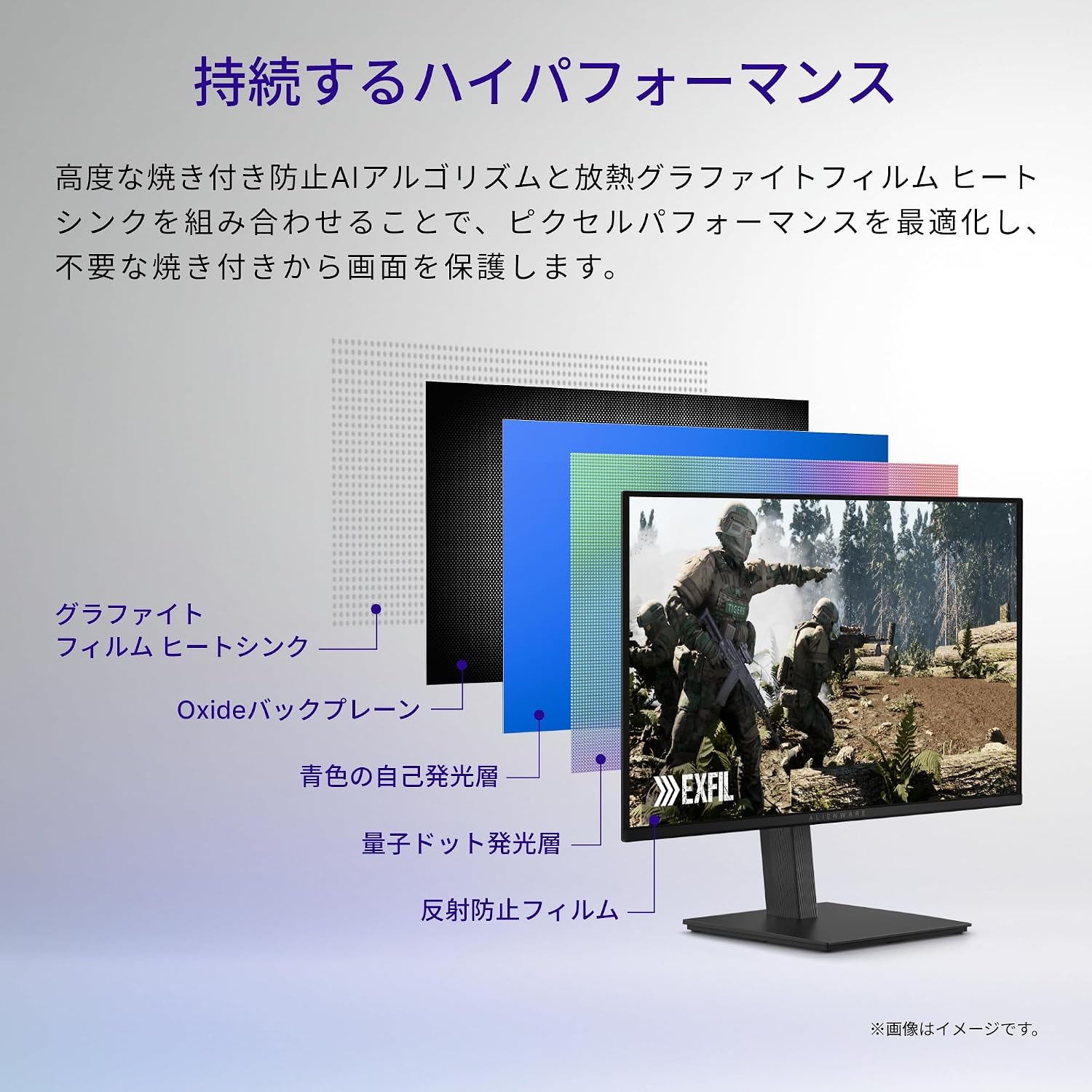 Thumbnail 5 de Dell AW2726DM Alienware 26.5インチ QD-OLEDゲーミングモニター QHD・240Hz