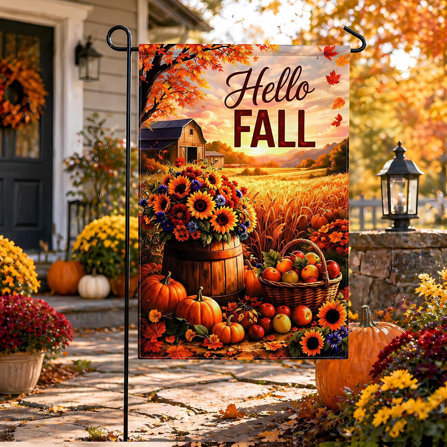Detalle de Hello Fall Garden Flag, 12 x 18 Inches
