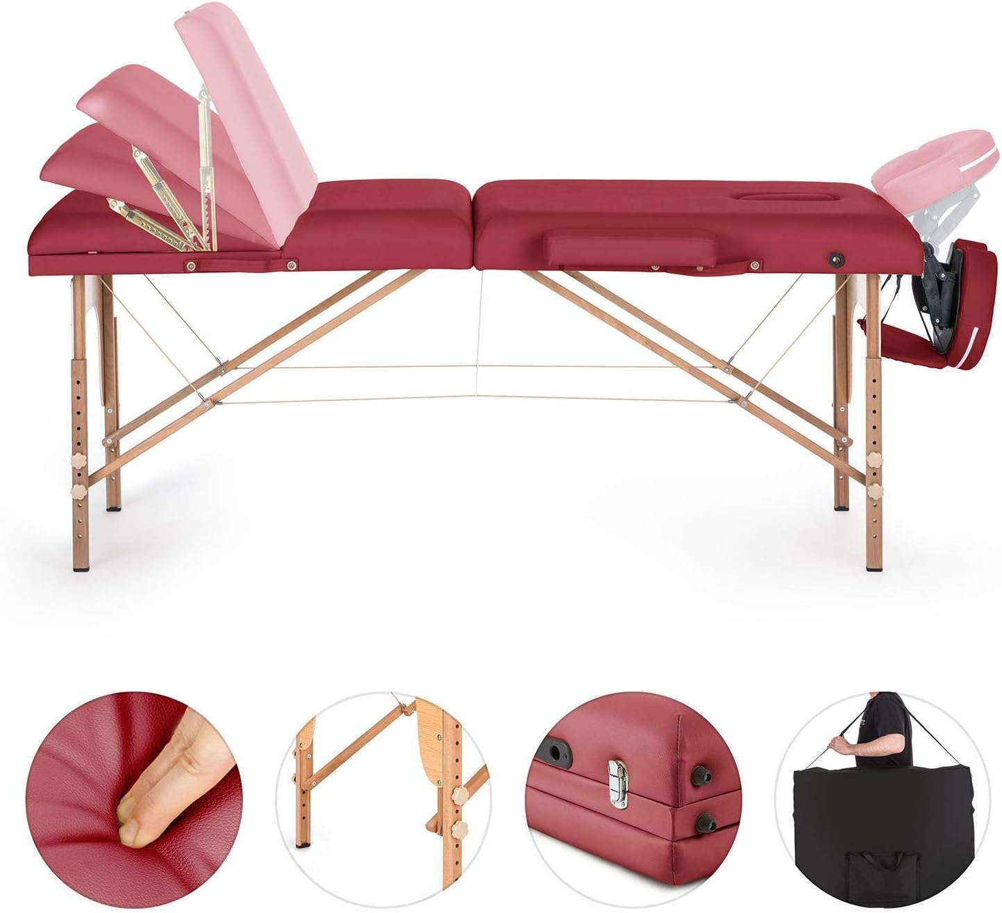Detalle 2 de KLAR FIT MT 500 Table de massage 210 cm