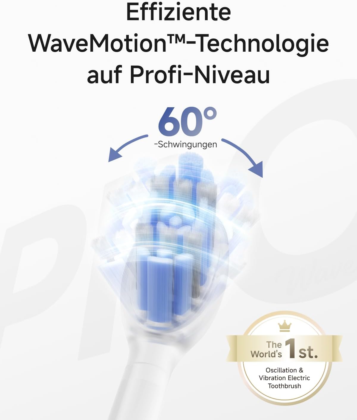 Thumbnail 1 de Laifen Wave Pro Elektrische Zahnbürste – 60° WaveMotion, 66.000 Vpm, 70 Tage Akku, inkl. 2 Pro-Köpfe (Alu Rosa)