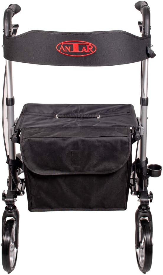 Antar AT51006 – aluminiowy chodzik czterokołowy, składany, srebrny, 8 kg