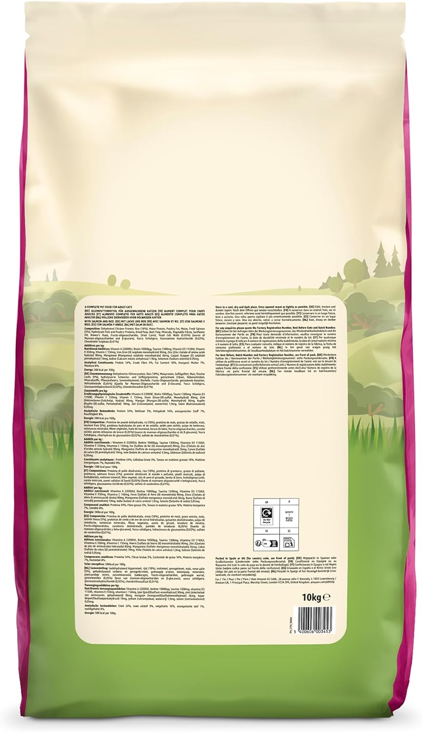 Detalle 2 de by Amazon Alimento seco gatos adultos salmón 10 kg