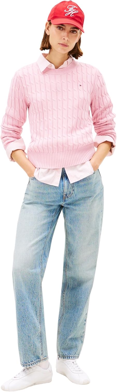 Thumbnail 3 de Tommy Hilfiger Co Cable Mid GG Pullover Donna