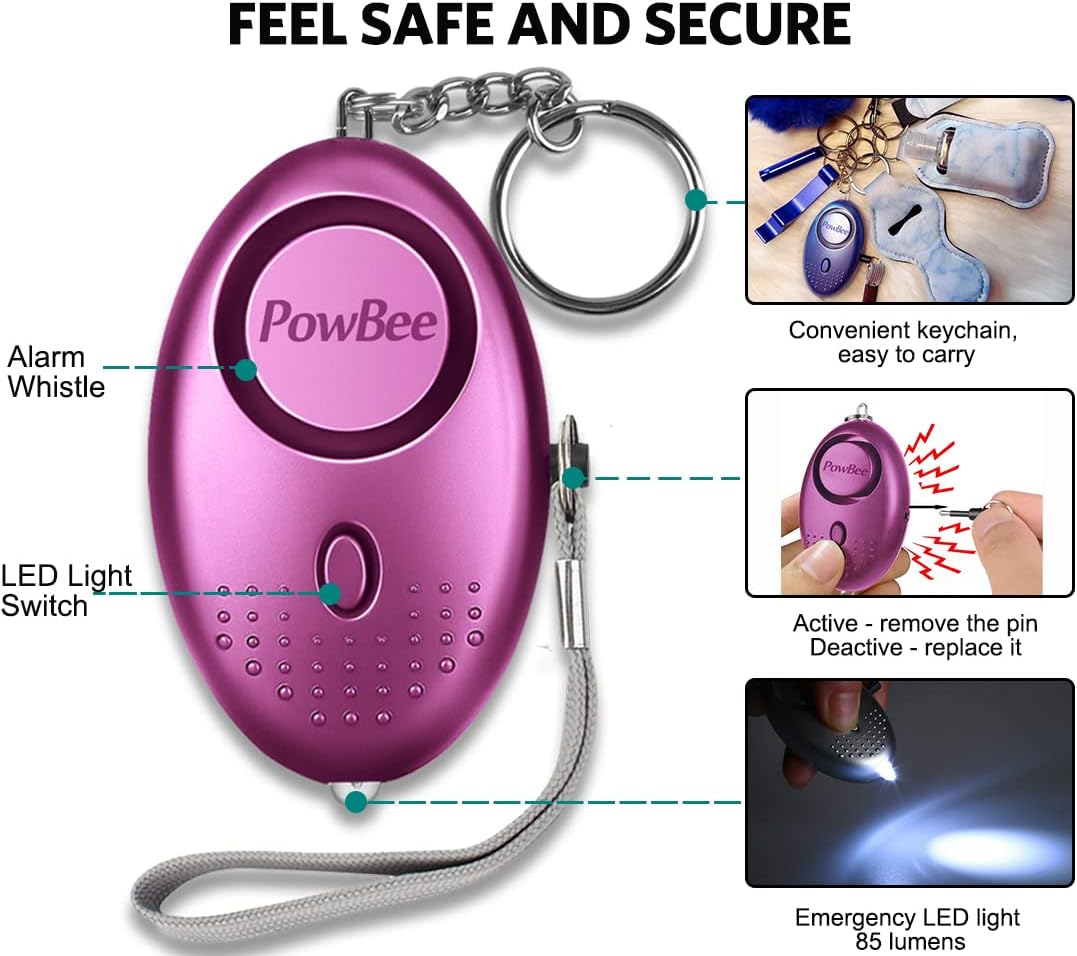 Detalle de Personal Safety Alarm Keychain 3 Pack 150dB