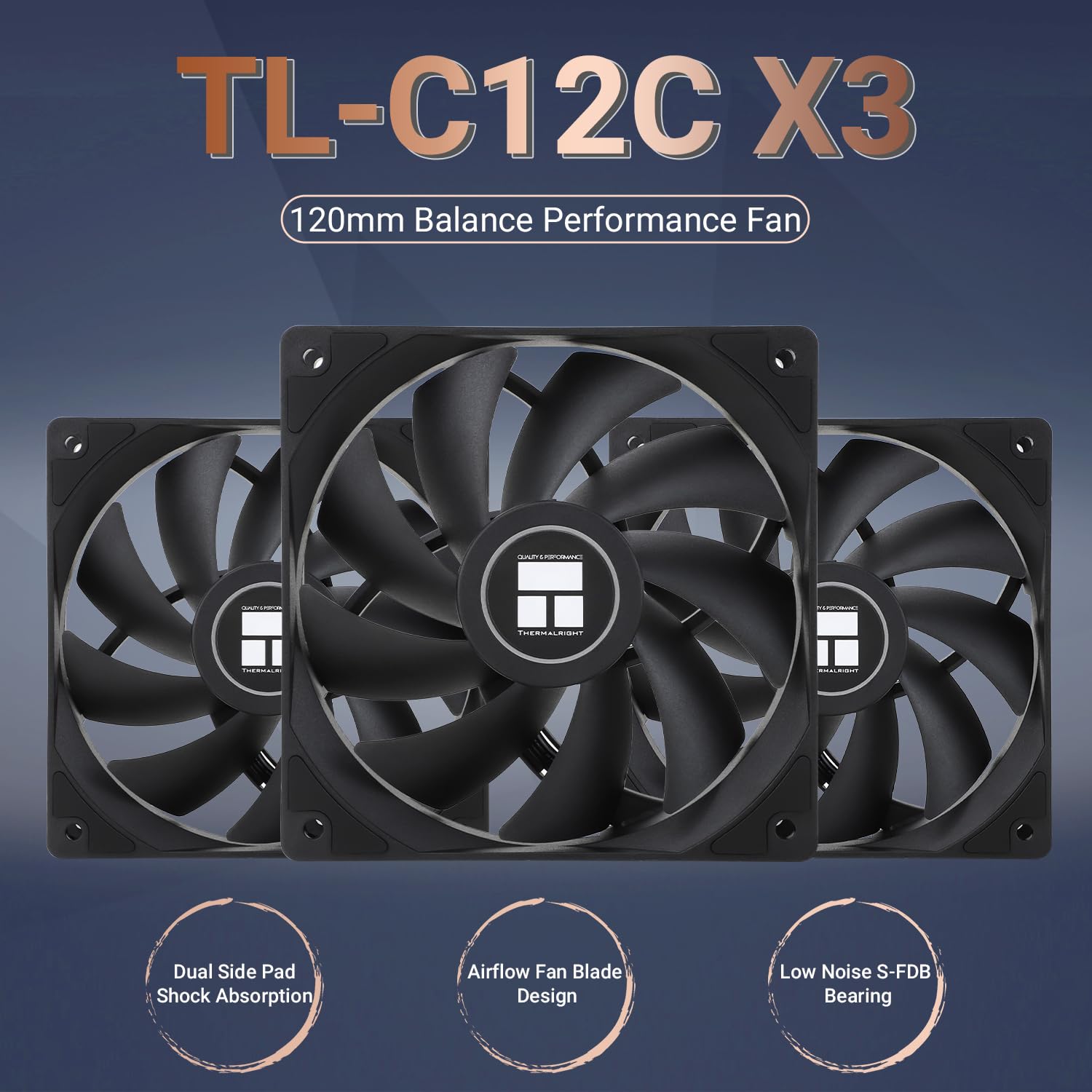 Detalle de Thermalright TL-C12C 120mm PWM Fan review: solid quiet cooling for case and CPU builds