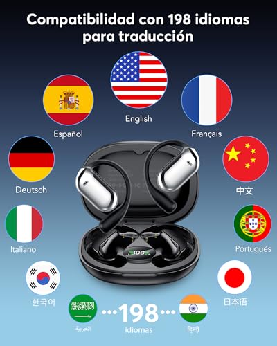 Thumbnail 1 de Pviwzux AI: Auriculares Traductor en Tiempo Real, 198 Idiomas y 3 en 1 para Viajar y Reuniones