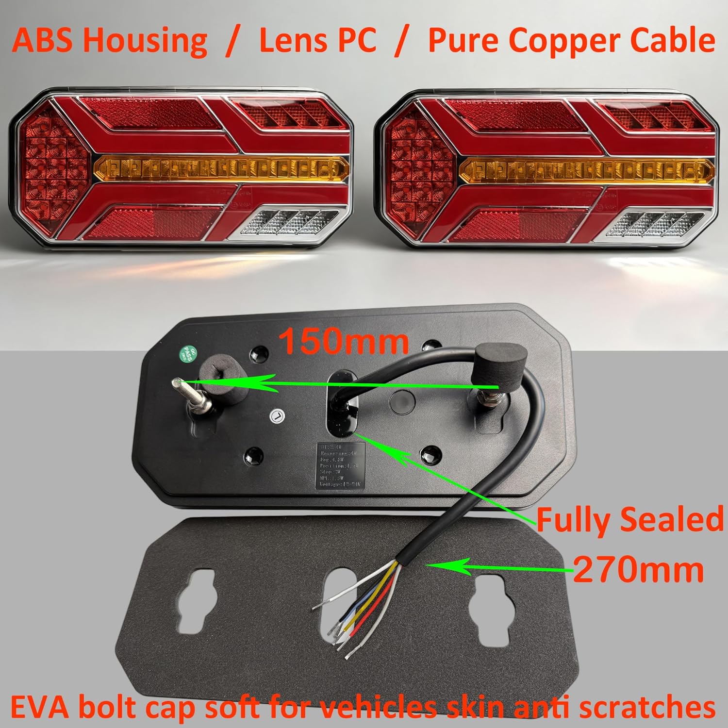 Thumbnail 5 de DARKGUARD 7-Function LED Trailer Tail Lights (12V/24V) – ECE IP67 rear lamps