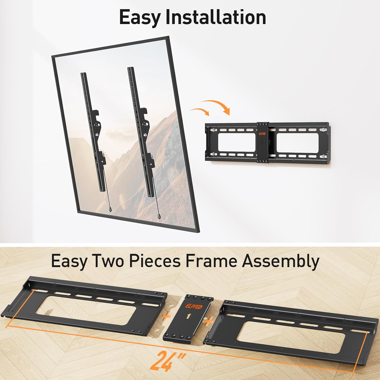 Thumbnail 6 de ELIVED Tilt TV Wall Bracket for 37-82" TVs 600x400mm