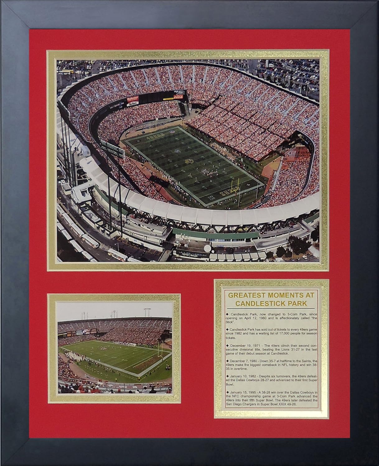 Legends Never Die Candlestick Park Framed Photo Collage (11429U), 11x14-Inch
