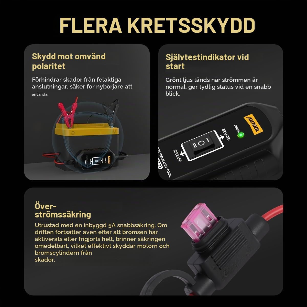 Thumbnail 1 de AUTOOL BT10 EPB-bromsverktyg med dubbelkanalsstyrning och 5 A-säkring