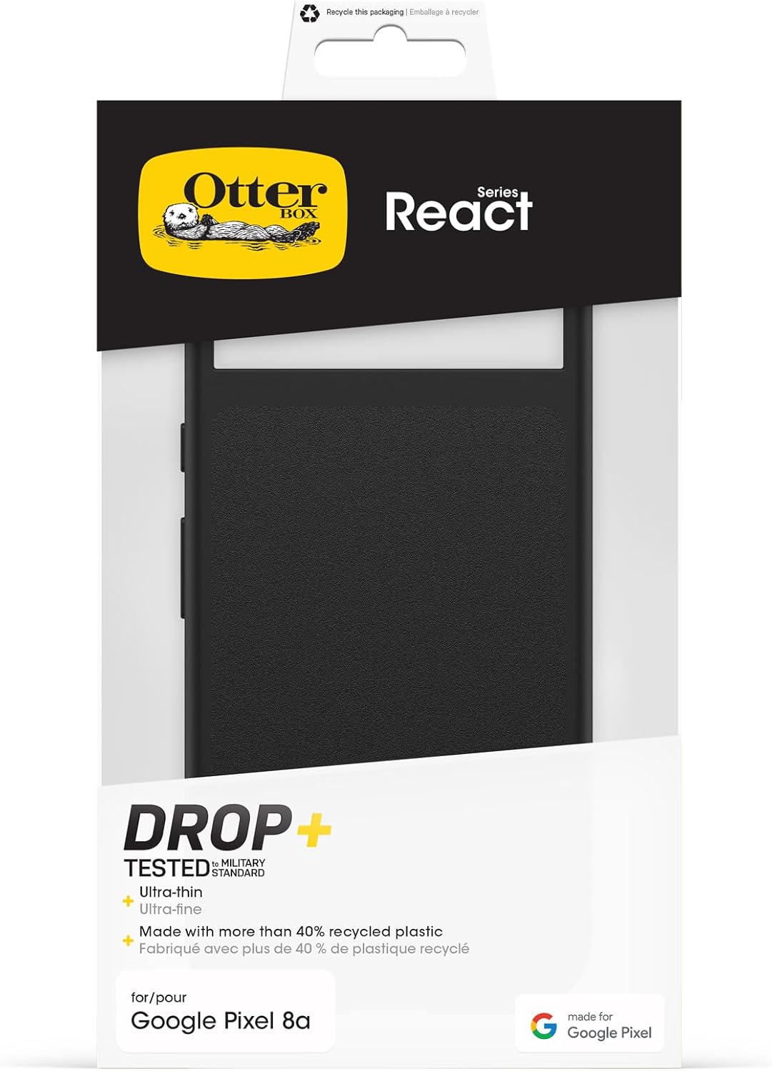 Thumbnail 4 de OtterBox React Series pour Google Pixel 8a – Coque anti-choc ultra-mince et résistant