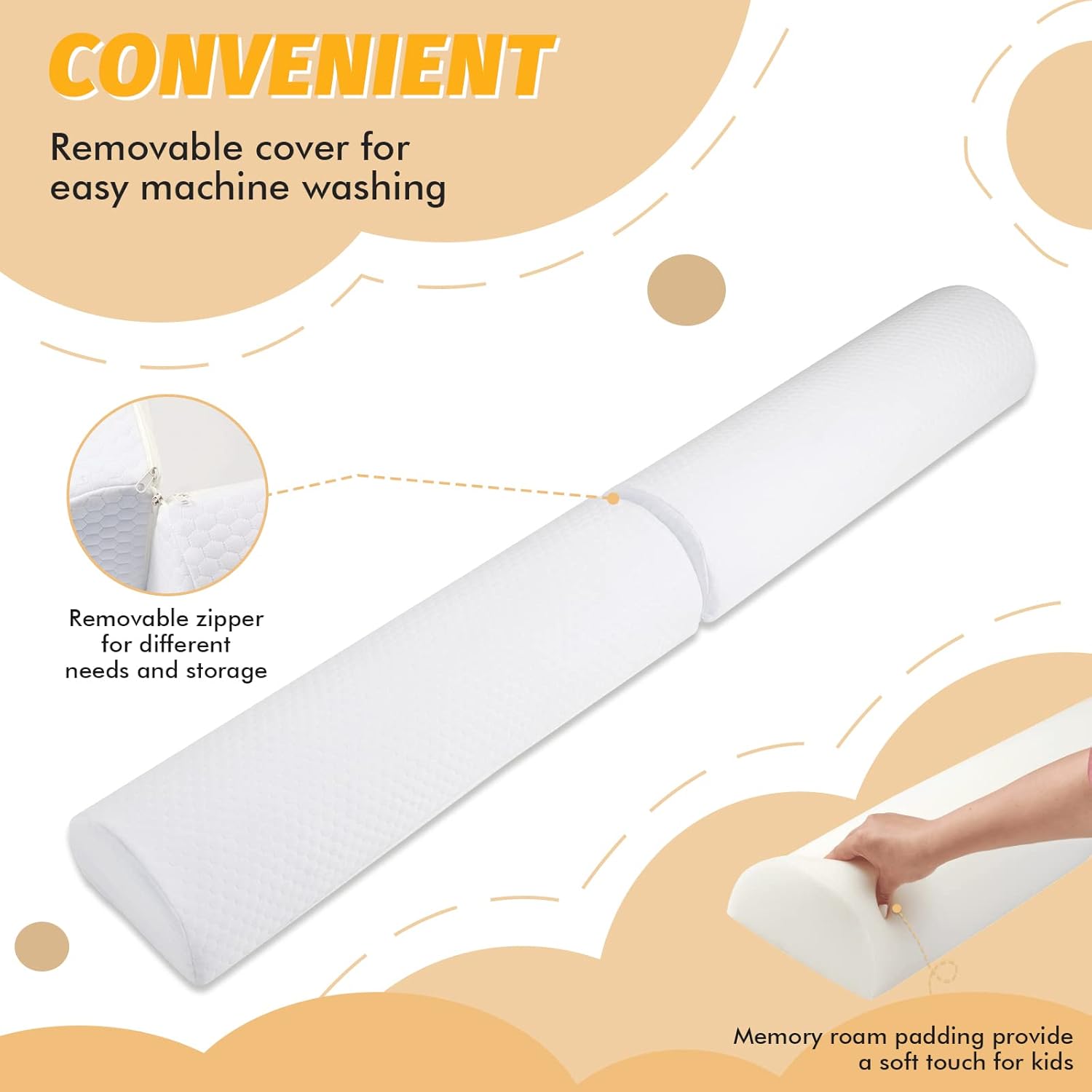 Thumbnail 5 de YIHATA 2in1 Toddler Bed Guard (Detachable Foldable Foam Bed Rail) – portable bed bumper