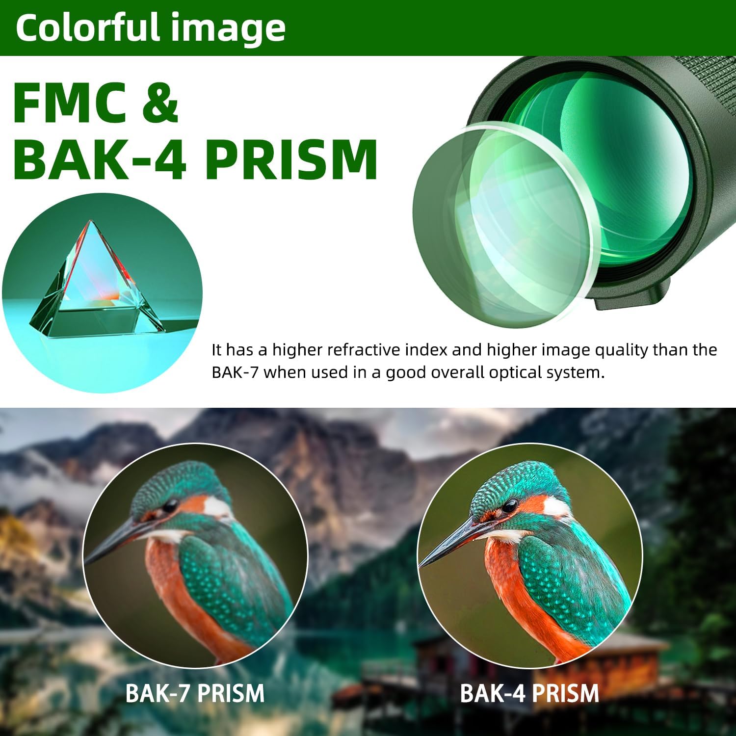 Thumbnail 2 de Pankoo 40×60 Monokular mit BAK-4 Prisma – kompakt, leicht und leistungsstark für Vogelbeobachtung und Reisen