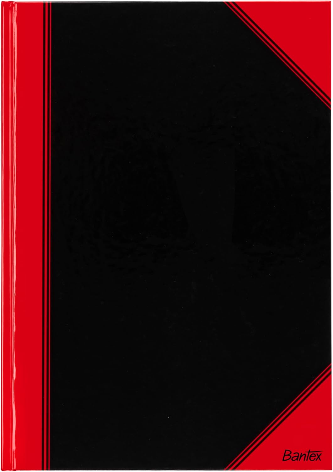 Thumbnail 1 de Bantex Notizbuch A4, liniert, 192 Seiten, 70 g/m², Hardcover schwarz-rot, 3 Stück