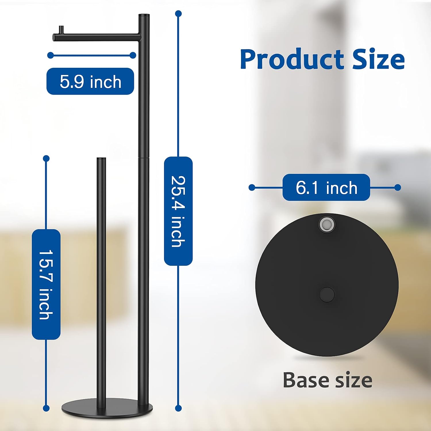 Detalle de Freestanding Toilet Paper Holder, 4-Roll Storage