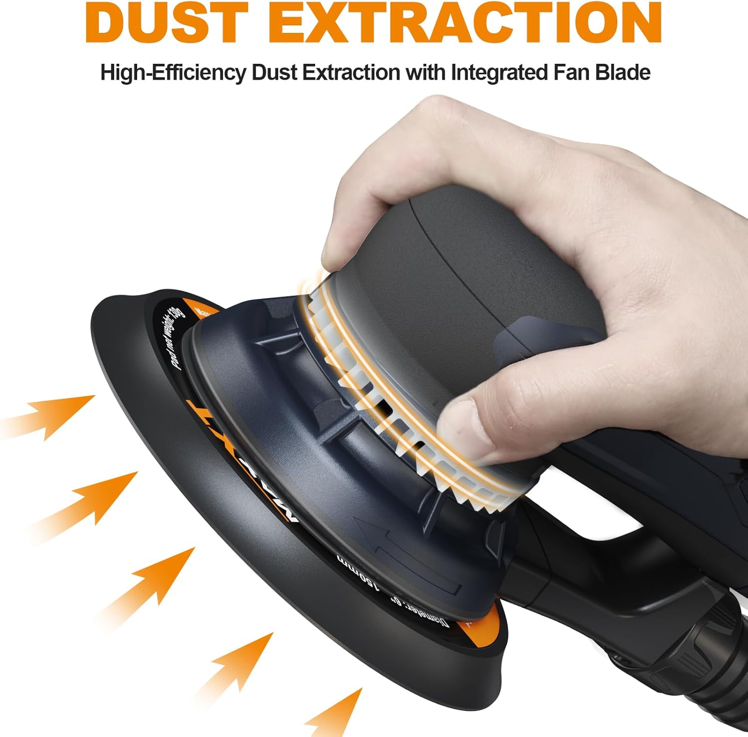 Thumbnail 3 de Ponceuse orbitale MAXXT MAXXT 5,0 mm brushless avec plateaux doubles 150/125 mm, moteur EC 350 W