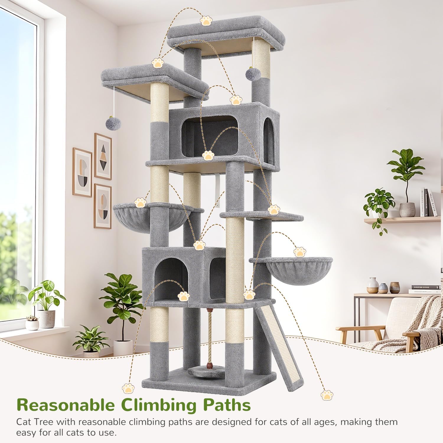 Thumbnail 6 de Globlazer Cat Tree, 75-Inch