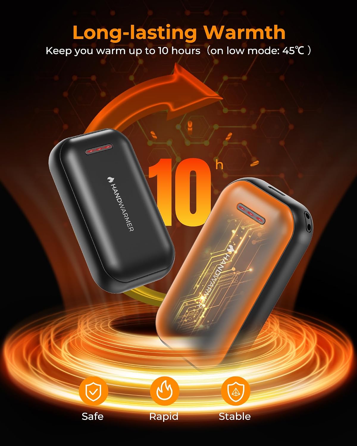 Detalle 2 de Hand Warmers Rechargeable 3000mAh