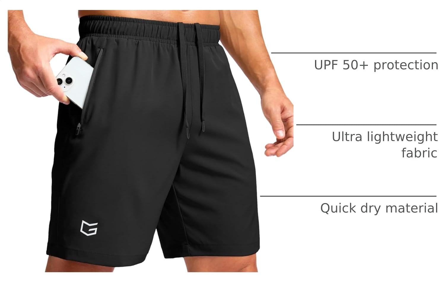 Detalle 2 de G Gradual Men's Athletic Running Shorts 7-Inch