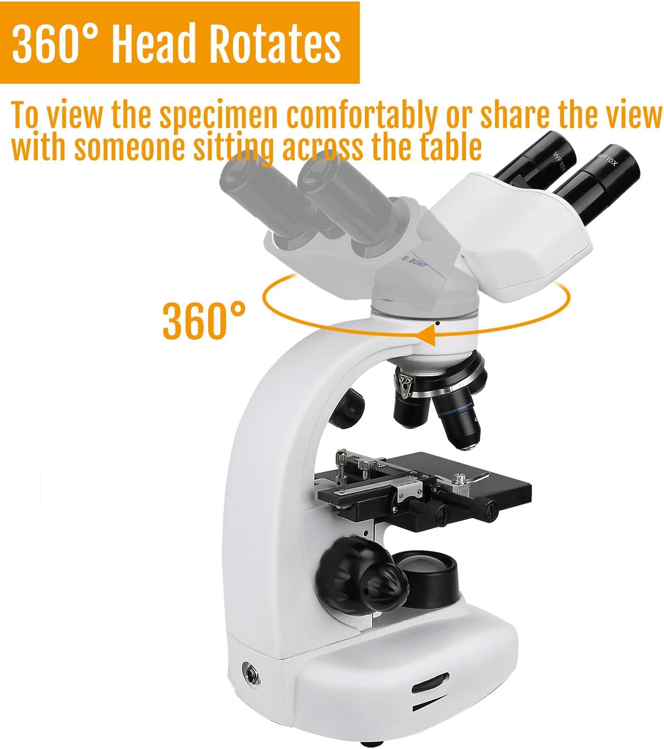 Thumbnail 2 de Svbony SV605: Microscopio binoculare 80×1600× con doppia illuminazione LED — ideale per principianti e studenti