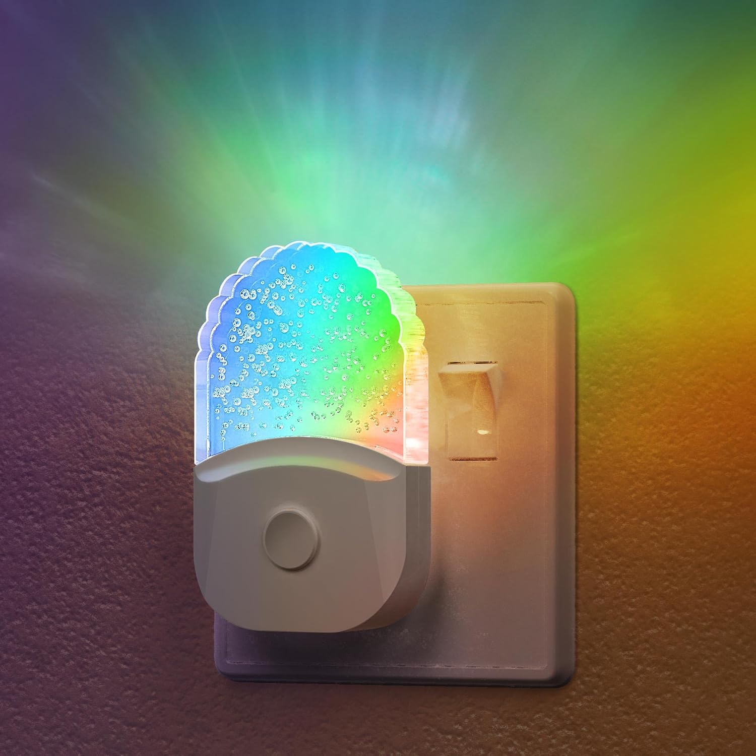 Imagen de Emeritpro Night Light Plug in Wall with Dusk to Dawn Sensor – Warm White + RGB (8 Colours), 3 Lighting Modes, 0.5W Low Energy en OfertitasTOP