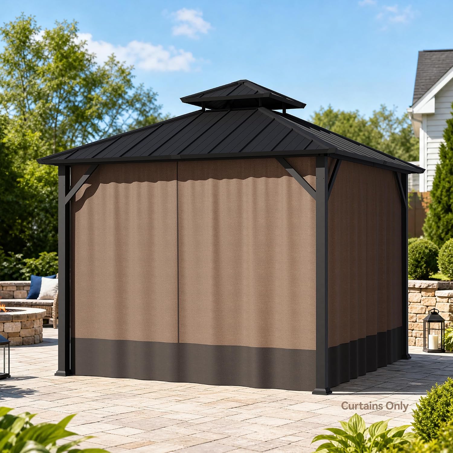 Thumbnail 1 de Outdoor Gazebo Curtains, 10' x 10